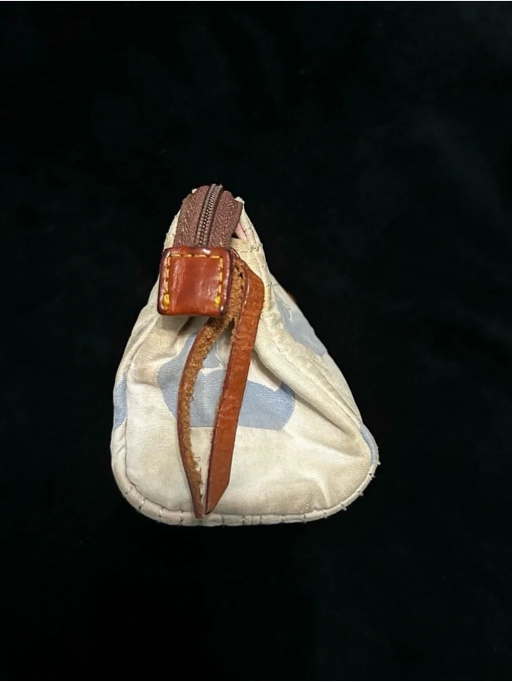 Dooney & Bourke Cream Canvas Crossbody with Blue Duck Motif